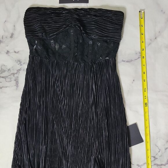 Lulus Black Plisse Strapless Maxi Dress - Picture 5 of 8